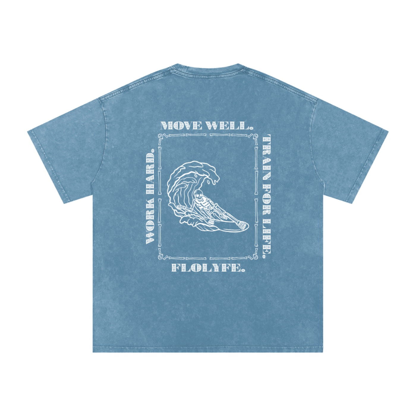"Send It" Series - Blue Jean Acid Wash Oversize T-Shirt
