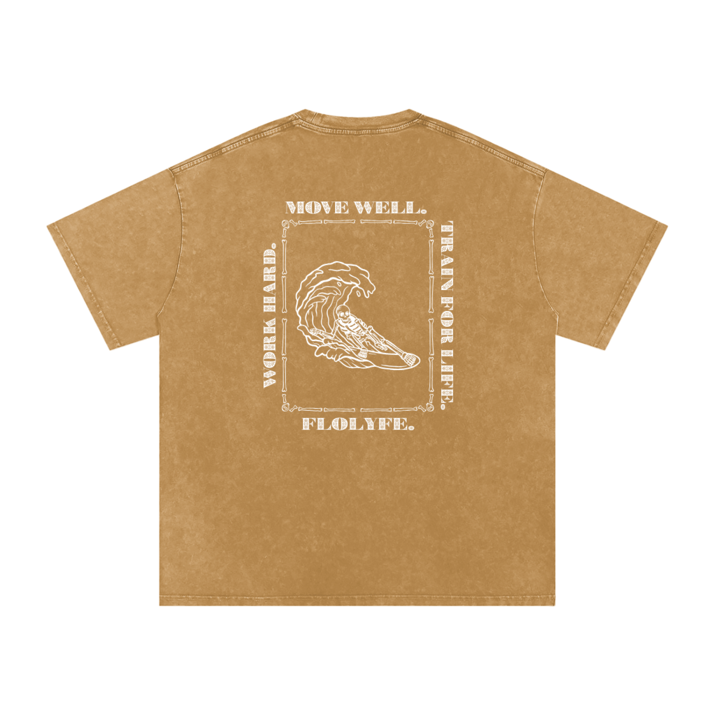 "Send It" Series - Light Brown Acid Wash Oversize T-Shirt