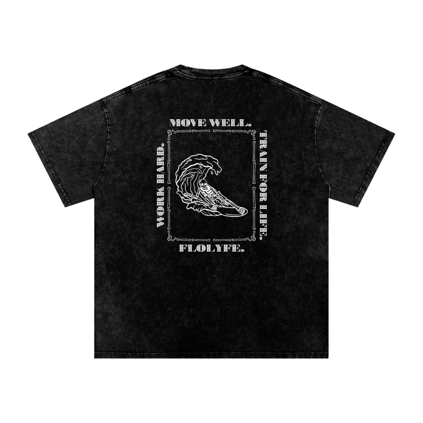"Send It" Series - Black Acid Wash Oversize T-Shirt